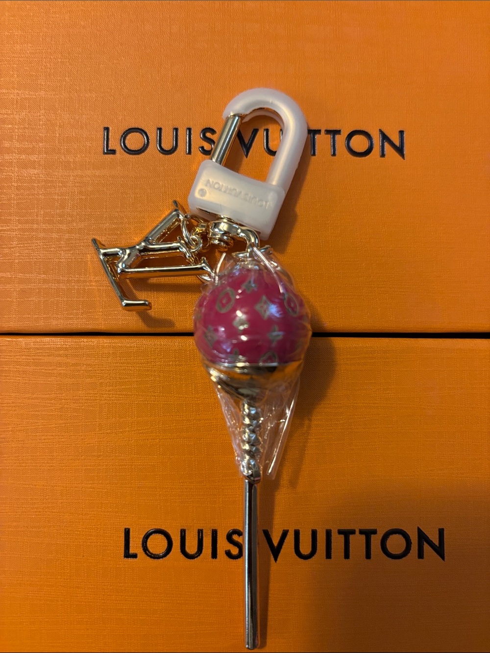 LV Pink Lollipop Charm/Keychain